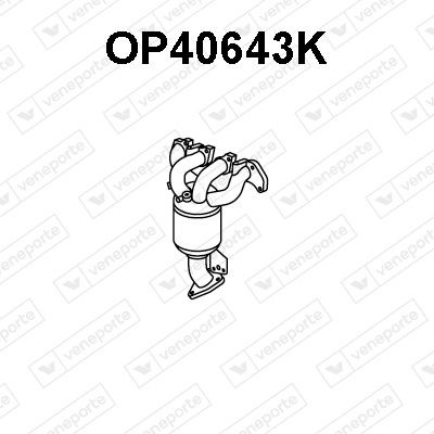 VENEPORTE Catalyseur en coude OP40643K Peugeot 308 Collecteur d'echappement VENEPORTE OP40643K