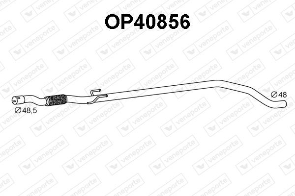 VENEPORTE Eksosrør OP40856 Eksosrør VENEPORTE Opel ZAFIRA OP40856