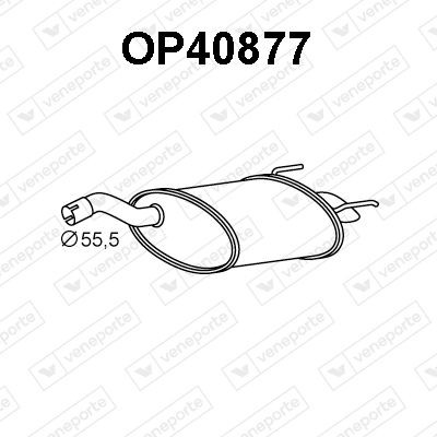 VENEPORTE Πίσω σιλανσιέ OP40877 OP40877 Καζανάκι FIAT SEICENTO VENEPORTE