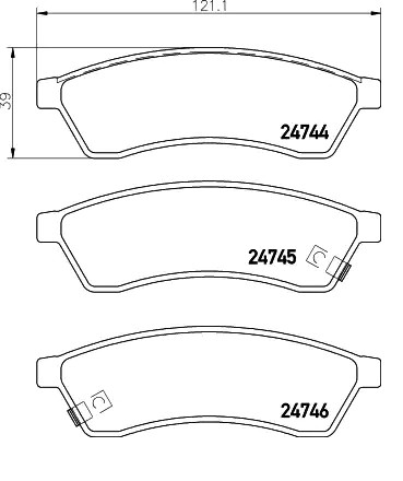 Kit pastiglie freni BREMBO P 10 060 24745 BREMBO Prime P 10 060 Pasticche dei freni anteriori e posteriori Chevrolet EPICA 2007