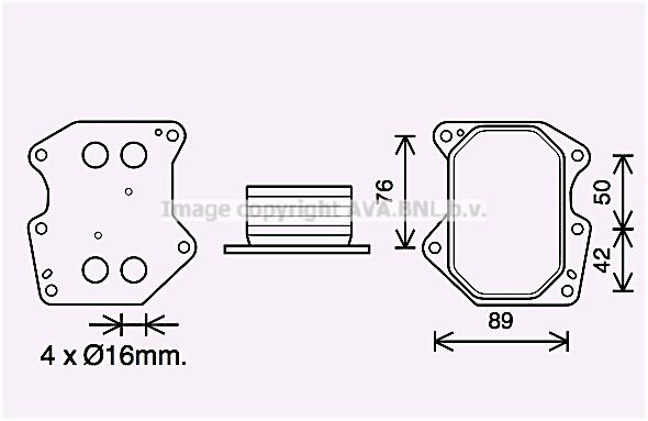 PRASCO Oliekøler, motorolie PE3400 Olieradiator PRASCO Fiat PUNTO PE3400