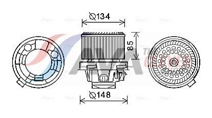 AVA COOLING SYSTEMS Motor eléctrico, ventilador do habitáculo PE8374 AVA COOLING SYSTEMS PE8374 Ventilador interior Peugeot 207 WA preço