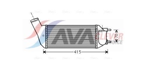 AVA COOLING SYSTEMS Intercooler PEA4341 PEUGEOT 308 AVA COOLING SYSTEMS turbo intercooler PEA4341