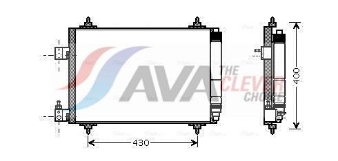 AVA COOLING SYSTEMS Condensor voor airco PEA5286D AVA COOLING SYSTEMS PEA5286D Airco-radiateur 407 SW Van / Station wagon (6E_) prijs