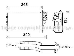 PRASCO Scambiatore calore per riscaldamento abitacolo PEA6397 PEA6397 costo Radiatore riscaldamento PRASCO TOYOTA PROACE
