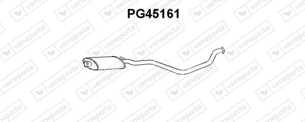 VENEPORTE Uitlaat middendemper PG45161 VENEPORTE Tussendemper PEUGEOT PG45161