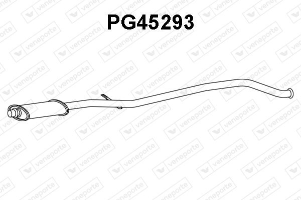 VENEPORTE Μεσαίο σιλανσιέ PG45293 Μεσαίο καζανάκι εξάτμισης VENEPORTE Peugeot 308 PG45293