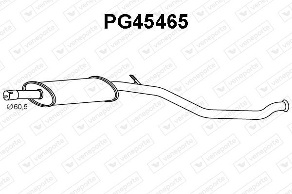 VENEPORTE Vidējais izpl. gāzu trokšņa slāpētājs PG45465 Vidējais trokšņa slāpētājs VENEPORTE PARTNER PG45465 lēti