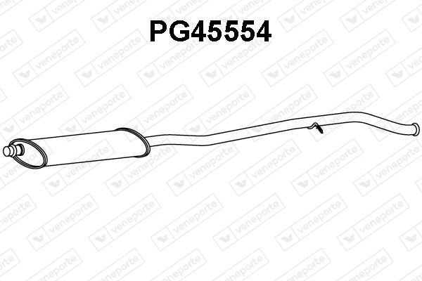 VENEPORTE Stredný tlmič výfuku PG45554 Stredný tlmič výfuku VENEPORTE PEUGEOT PG45554