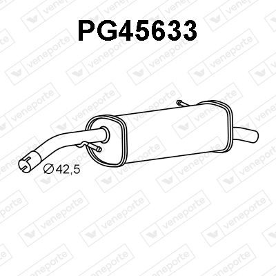 VENEPORTE Bagpotte PG45633 Udstødning bagpotte VENEPORTE Citroën AX PG45633