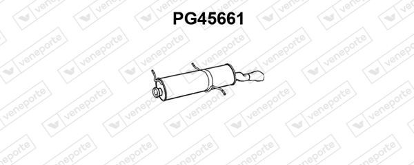 VENEPORTE Stredný tlmič výfuku PG45661 Stredný tlmič výfuku VENEPORTE PEUGEOT PG45661