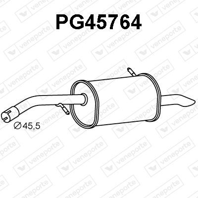 VENEPORTE Silencieux arrière PG45764 Pot d'échappement complet VENEPORTE JUMPER PG45764 pas cher