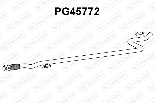VENEPORTE Tuyau d'échappement PG45772 Ligne d'échappement VENEPORTE XSARA PG45772 pas cher