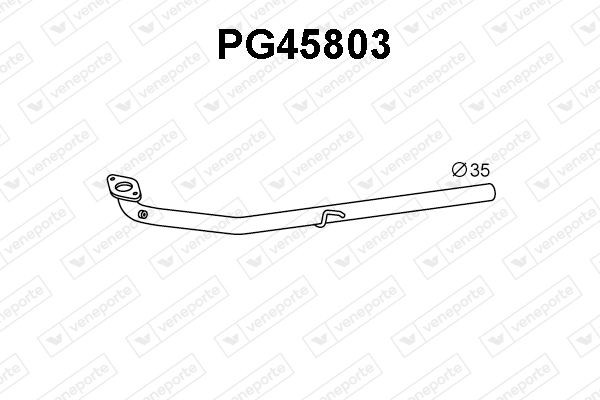 VENEPORTE Izplūdes caurule PG45803 Izplūdes caurules VENEPORTE Peugeot BOXER PG45803