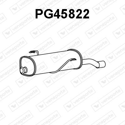VENEPORTE Bakre ljuddämpare PG45822 PG45822 Bakre ljuddämpare VENEPORTE PEUGEOT 207