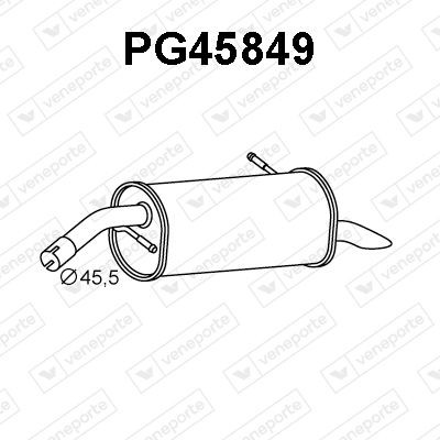 VENEPORTE Silencieux arrière PG45849 Silencieux de pot d'échappement VENEPORTE JUMPER PG45849 pas cher