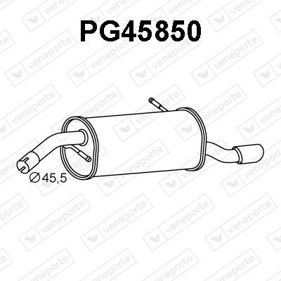 VENEPORTE Πίσω σιλανσιέ PG45850 Σιλανσιέ εξάτμισης VENEPORTE Peugeot 206 PG45850