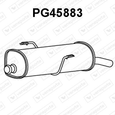 VENEPORTE Bakre eksospotte PG45883 Lyddemper eksos VENEPORTE 106 PG45883 billige