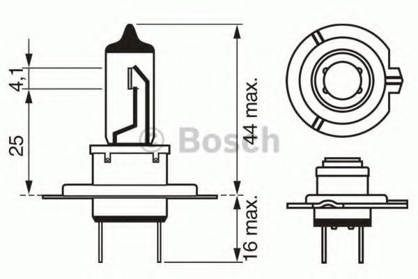 BOSCH Lâmpada, farol principal 1 987 302 076 Lâmpada farol principal BOSCH Mercedes-Benz CLA 1 987 302 076