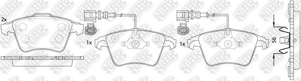 NiBK Bremseklodser PN0353W PN0353W Bremseklods VW PASSAT NiBK