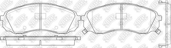 NiBK Remblokken PN0458 Remblokkenset NiBK SORENTO PN0458 goedkoop