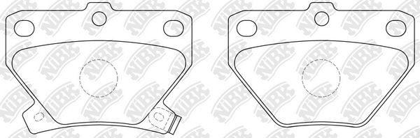 NiBK Plaquettes de frein PN1454 Toyota PREVIA Plaquettes de frein NiBK PN1454