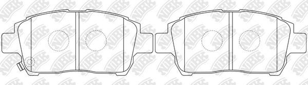 NiBK Plaquettes de frein PN1472 Kit de plaquettes de frein NiBK PREVIA PN1472 pas cher