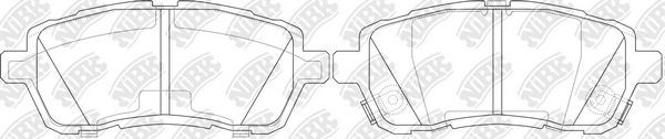 NiBK Plaquettes de frein PN5544 Plaquettes de frein NiBK DAIHATSU PN5544