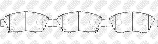 NiBK Pastilhas de travão PN8264 NiBK Jogo de pastilhas para travão de disco DAIHATSU PN8264