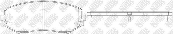 NiBK Plaquettes de frein PN9802 Jeu de plaquettes de frein DAIHATSU NiBK PN9802