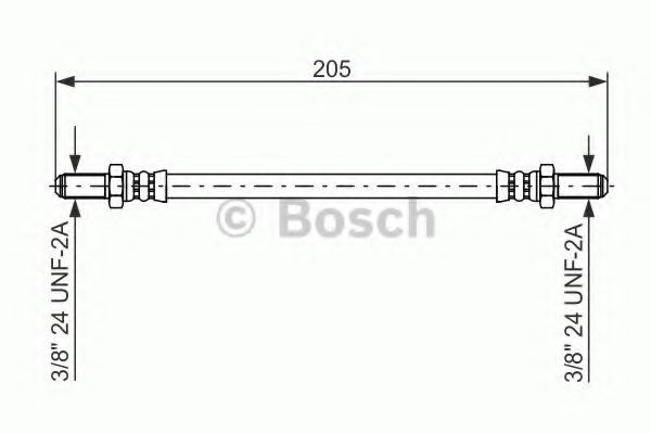 BOSCH Ελαστικός σωλήνας φρένων 1 987 476 575 1 987 476 575 Ελαστικός σωλήνας φρένων ROVER 800 BOSCH