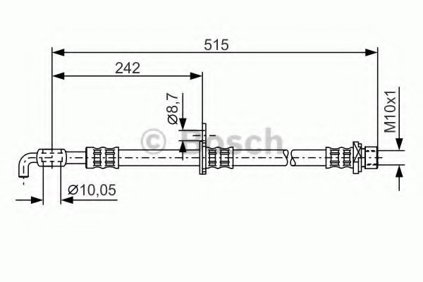 BOSCH Bremseslange 1 987 476 780 1 987 476 780 Bremseslange CITROËN C-ELYSEE BOSCH