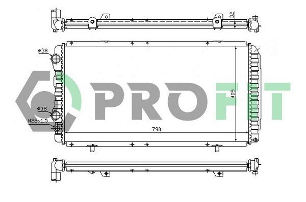PROFIT Kylare PR 0540N1 PEUGEOT vattenkylare PROFIT PR 0540N1