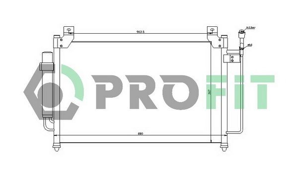 PROFIT Condenseur, climatisation PR 2026C1 PR 2026C1 Condenseur de clim MAZDA 3 PROFIT