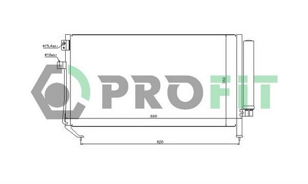 PROFIT Condenseur, climatisation PR 2028C1 PR 2028C1 Condenseur de clim PROFIT MAZDA 3