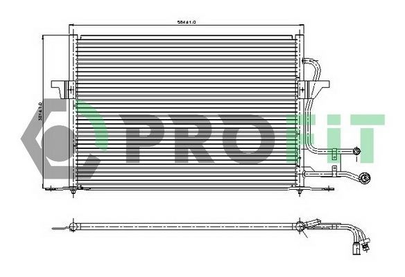 PROFIT Condenseur, climatisation PR 2532C1 Mazda 3 Condenseur de clim PROFIT PR 2532C1