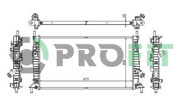 PROFIT Radiateur du moteur PR 2563A1 PROFIT Radiateur d'eau PR 2563A1 expérience
