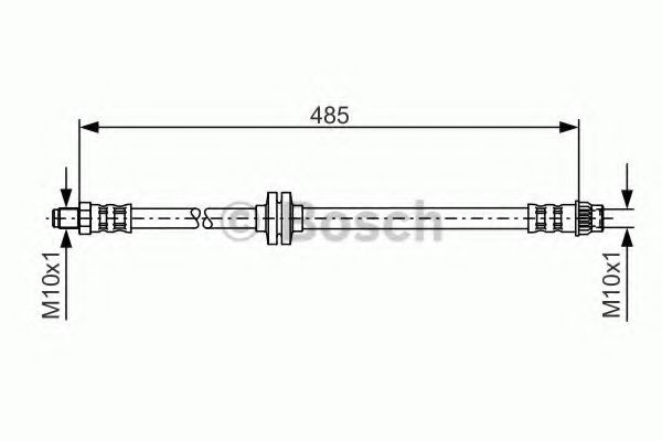Tubo flexível de travão BOSCH 1 987 476 827 BOSCH 1 987 476 827 Mangueira de travão RENAULT MODUS 2004