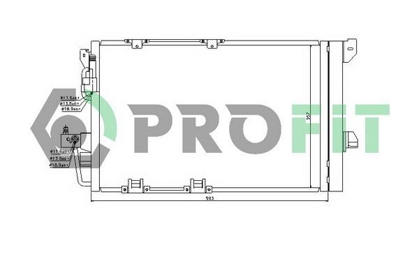 PROFIT Condenseur, climatisation PR 5079C1 Condenseur de climatisation PROFIT 3 PR 5079C1 pas cher