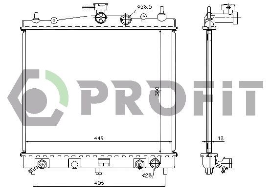 PROFIT Radiateur du moteur PR 6055A1 PROFIT Radiateur de refroidissement moteur PR 6055A1 avis