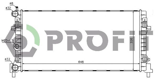 PROFIT Radiador, arrefecimento do motor PR 9504A5 PR 9504A5 Radiador arrefecimento AUDI COUPE PROFIT