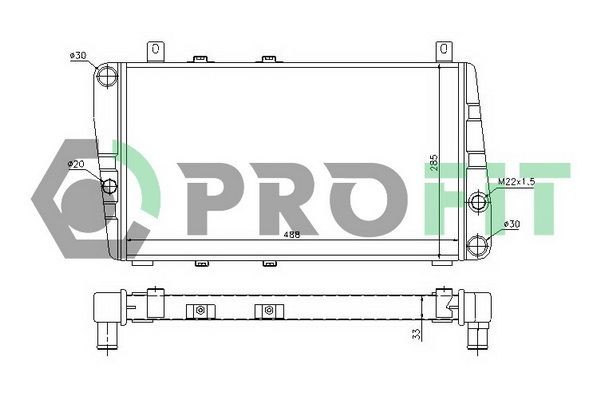 PROFIT Radiateur PR 9505A1 PR 9505A1 Radiateur PROFIT AUDI TT