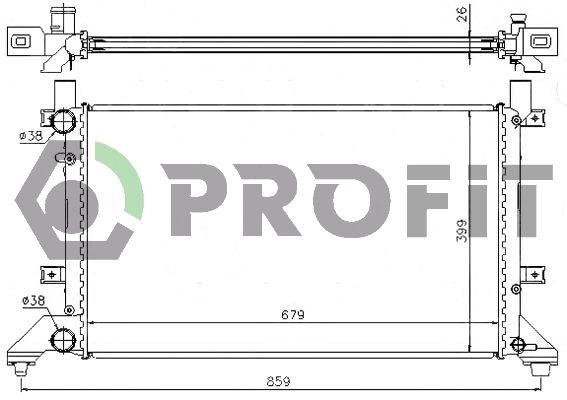 PROFIT Ψυγείο, ψύξη κινητήρα PR 9567A8 PROFIT Ψυγειο νερου AUDI PR 9567A8