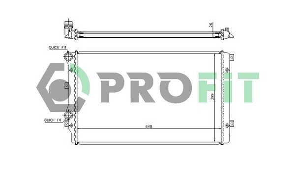 PROFIT Radiateur du moteur PR 9569A1 PR 9569A1 Radiateur moteur SAAB 9-3 PROFIT