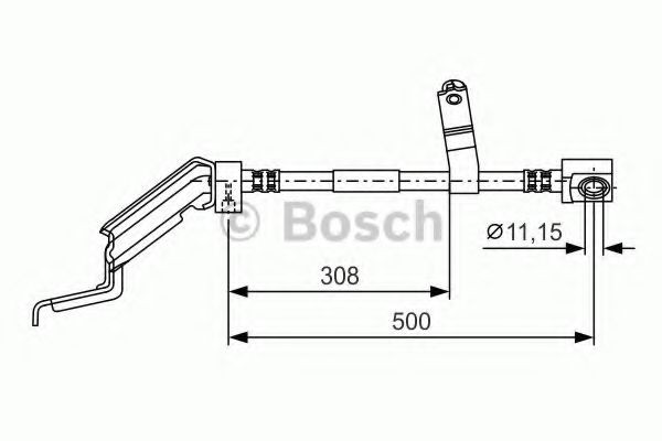 BOSCH Bremseslange 1 987 476 866 BOSCH 1 987 476 866 Bremseslange