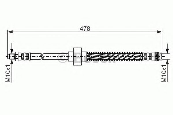 BOSCH Flexible de frein 1 987 476 868 Citroën C4 Flexibles de frein BOSCH 1 987 476 868