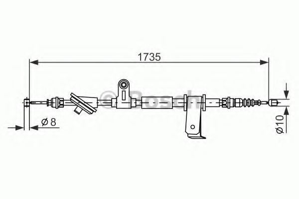 BOSCH Ντίζα, φρένο ακινητοποίησης 1 987 477 112 BOSCH 1987477112 Ντίζα χειροφρένου Dodge MAGNUM γνήσια