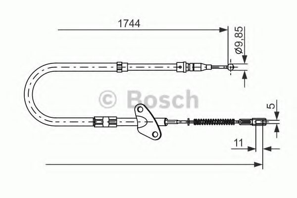 BOSCH Handbromsvajer 1 987 477 121 1 987 477 121 Handbromsvajer BOSCH MERCEDES-BENZ B-klass