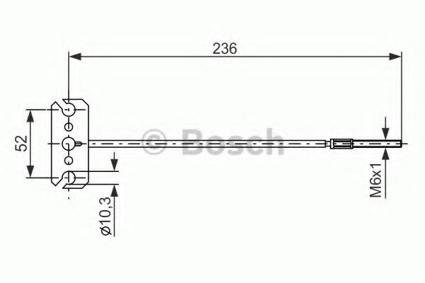 BOSCH Ντίζα, φρένο ακινητοποίησης 1 987 477 226 τιμες Χειρόφρενο Nissan T30 1 987 477 226 BOSCH