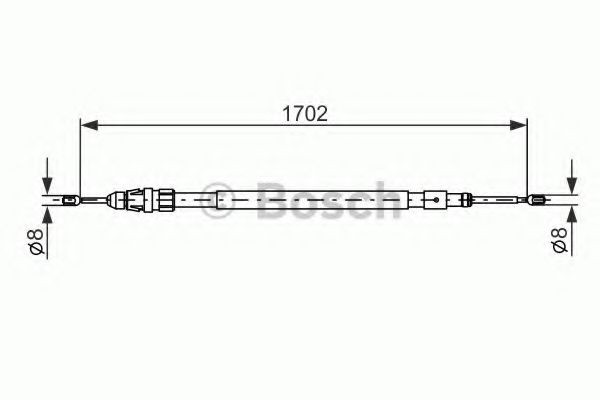 Tautrekk, håndbremse BOSCH 1 987 477 239 BOSCH 1 987 477 239 Håndbremsekabel CITROËN C2 2009
